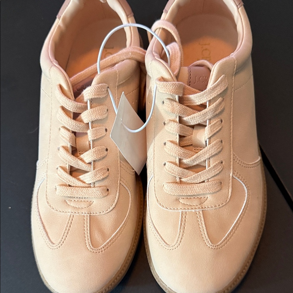 J. Crew Cream Lace-Up Sneakers